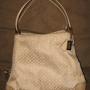 ❤️COACH Madison Phoebe Op Art Sateen Triple Compartment Bag Purse + 2 Hangtags